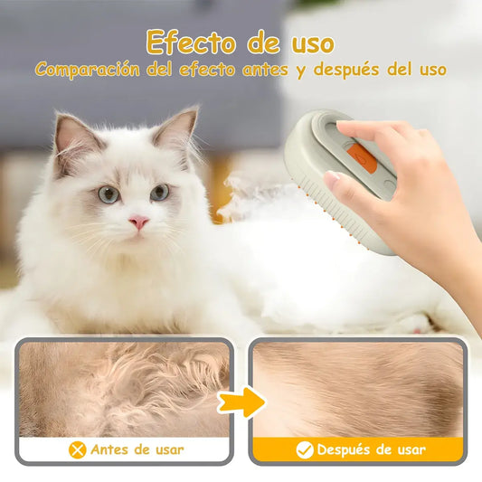 Cepillo de Vapor 3 en 1 Para Mascotas 🔥El favorito de tus peludos