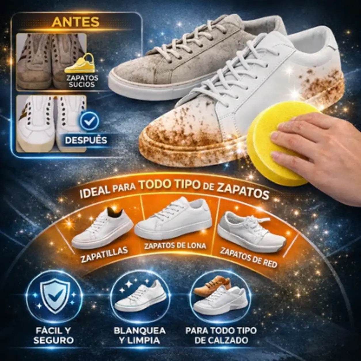 WhiteRevive - Borra las manchas sin arruinar tus zapatillas