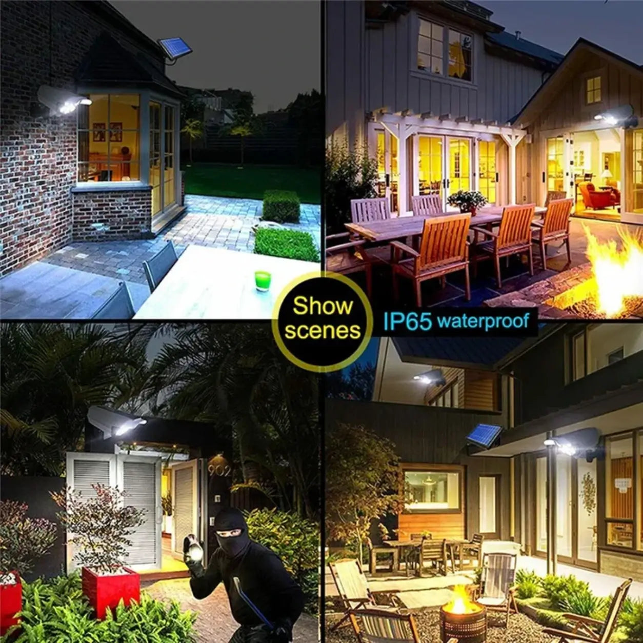 LumiGuard - Iluminación exterior que se carga sola y protege toda la noche