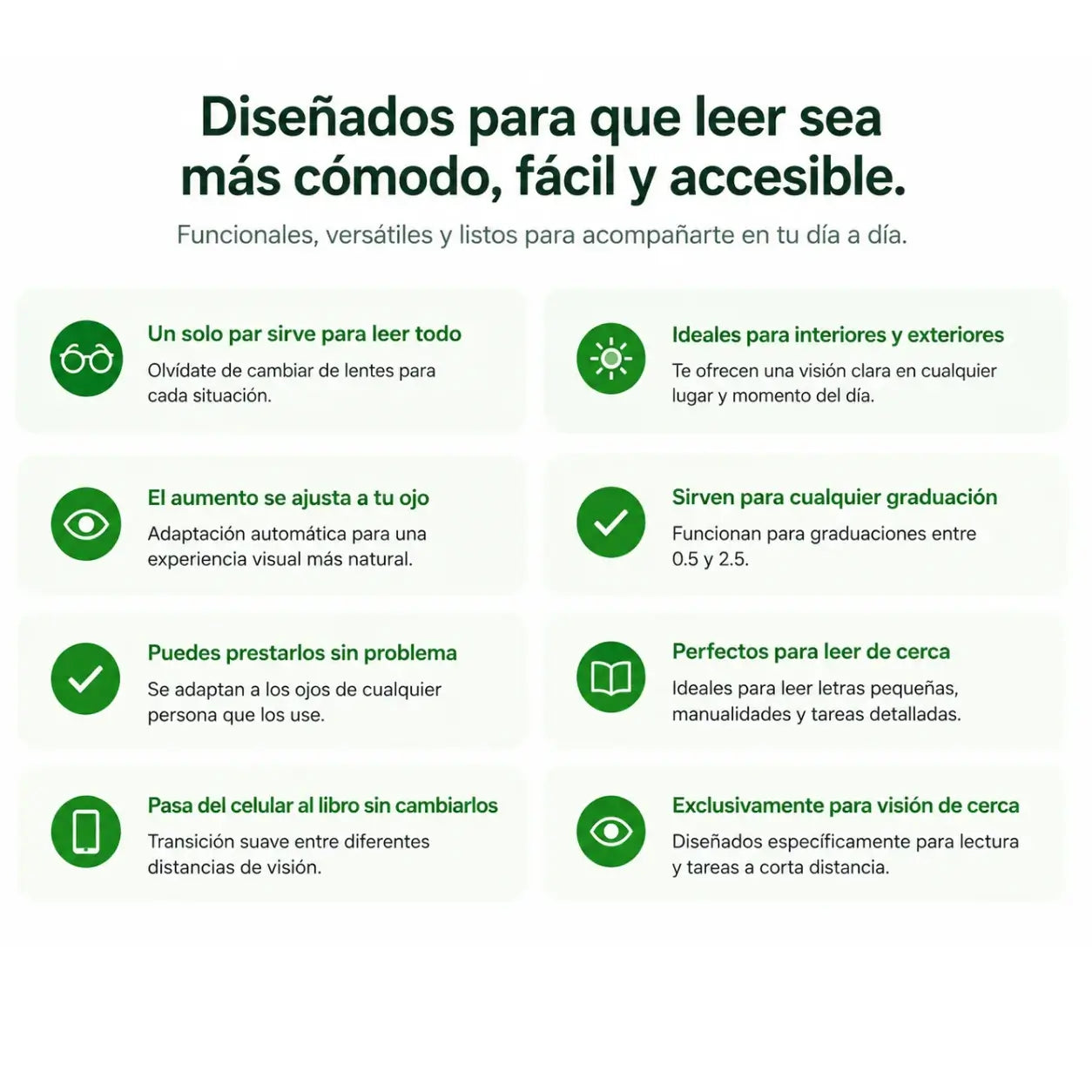 One Power - Lentes que se gradúan solos según lo que lees
