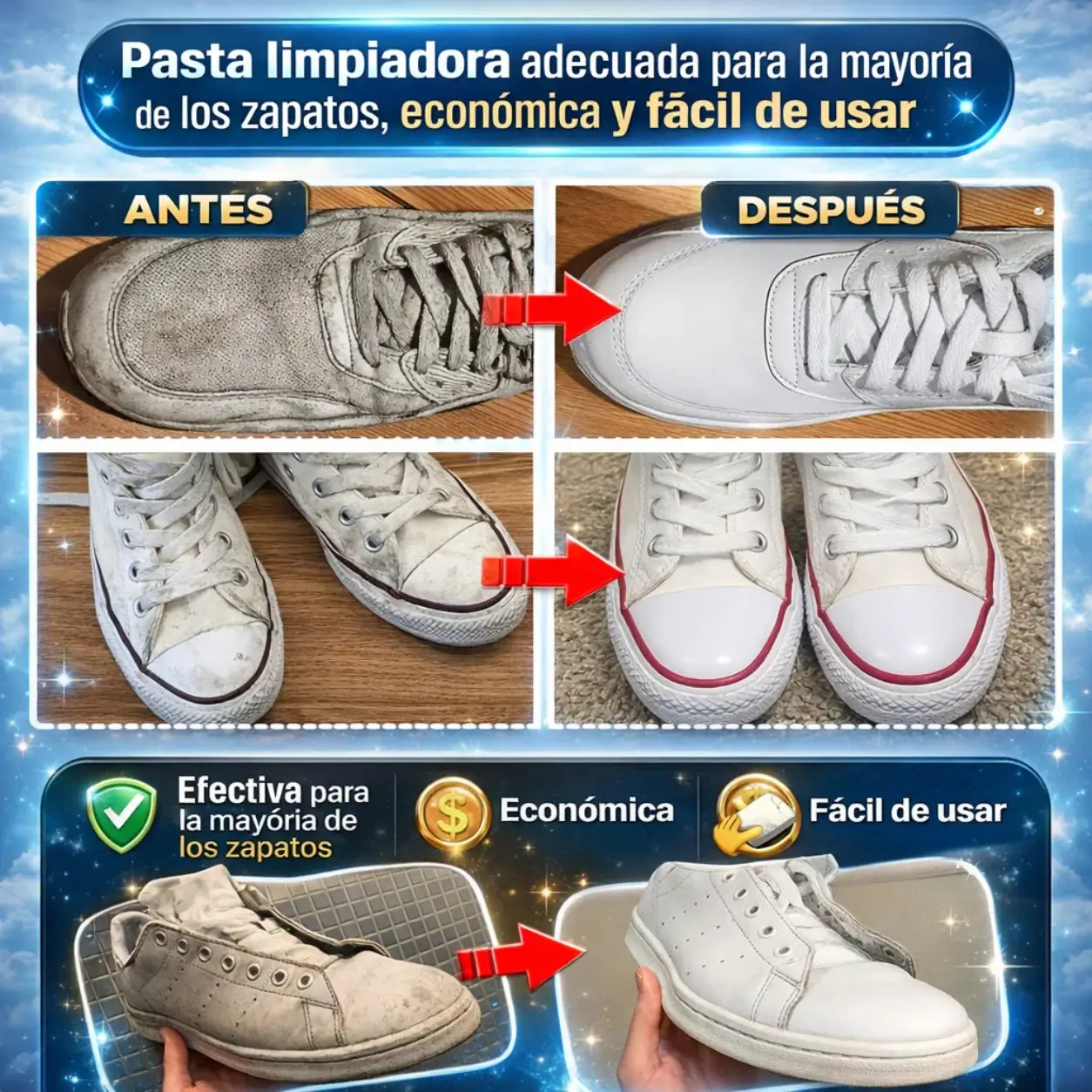 WhiteRevive - Borra las manchas sin arruinar tus zapatillas
