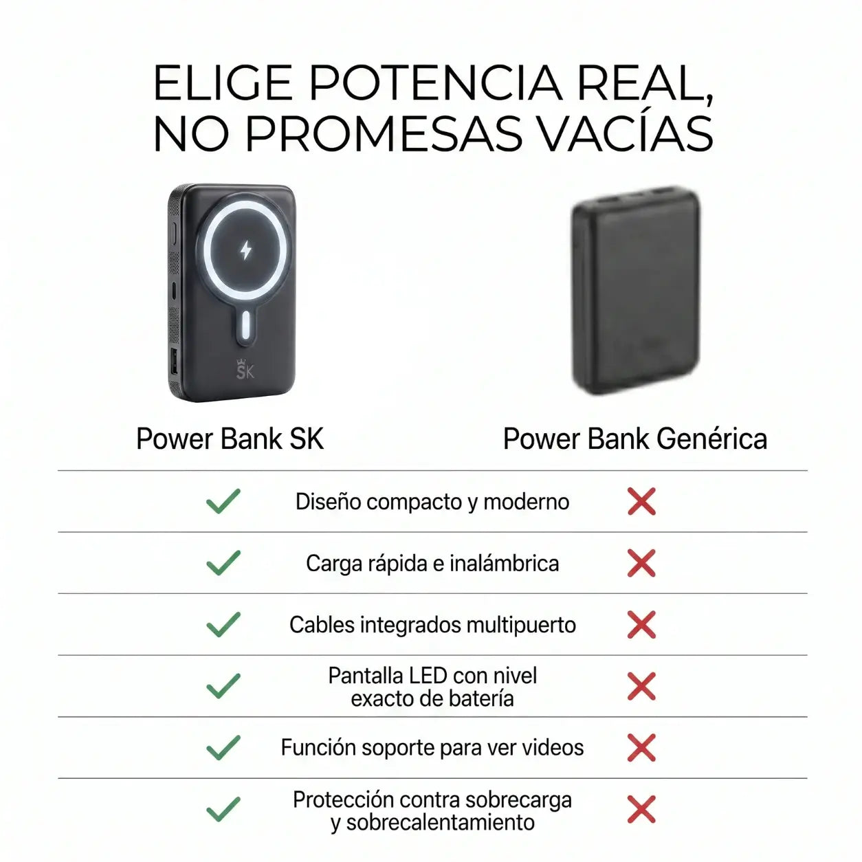 MagPower Go - Carga rápida sin buscar enchufe