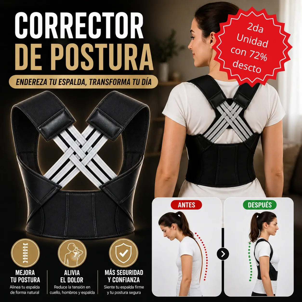 PosturePro — Espalda recta sin dolor desde el día uno
