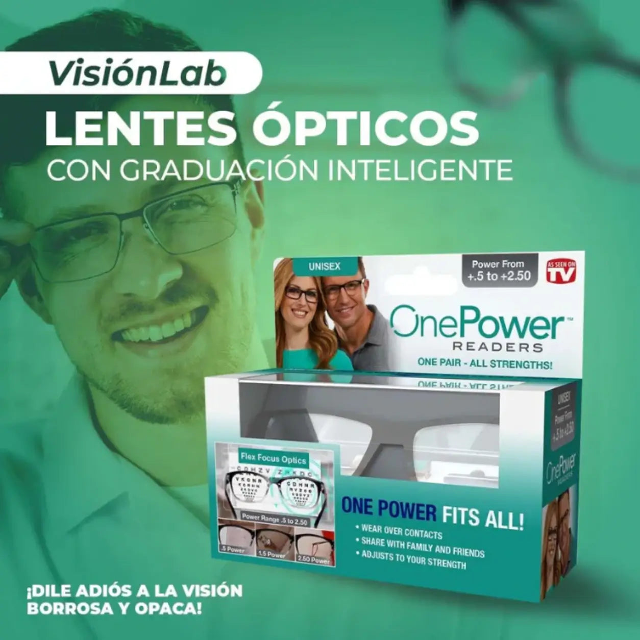 One Power - Lentes que se gradúan solos según lo que lees