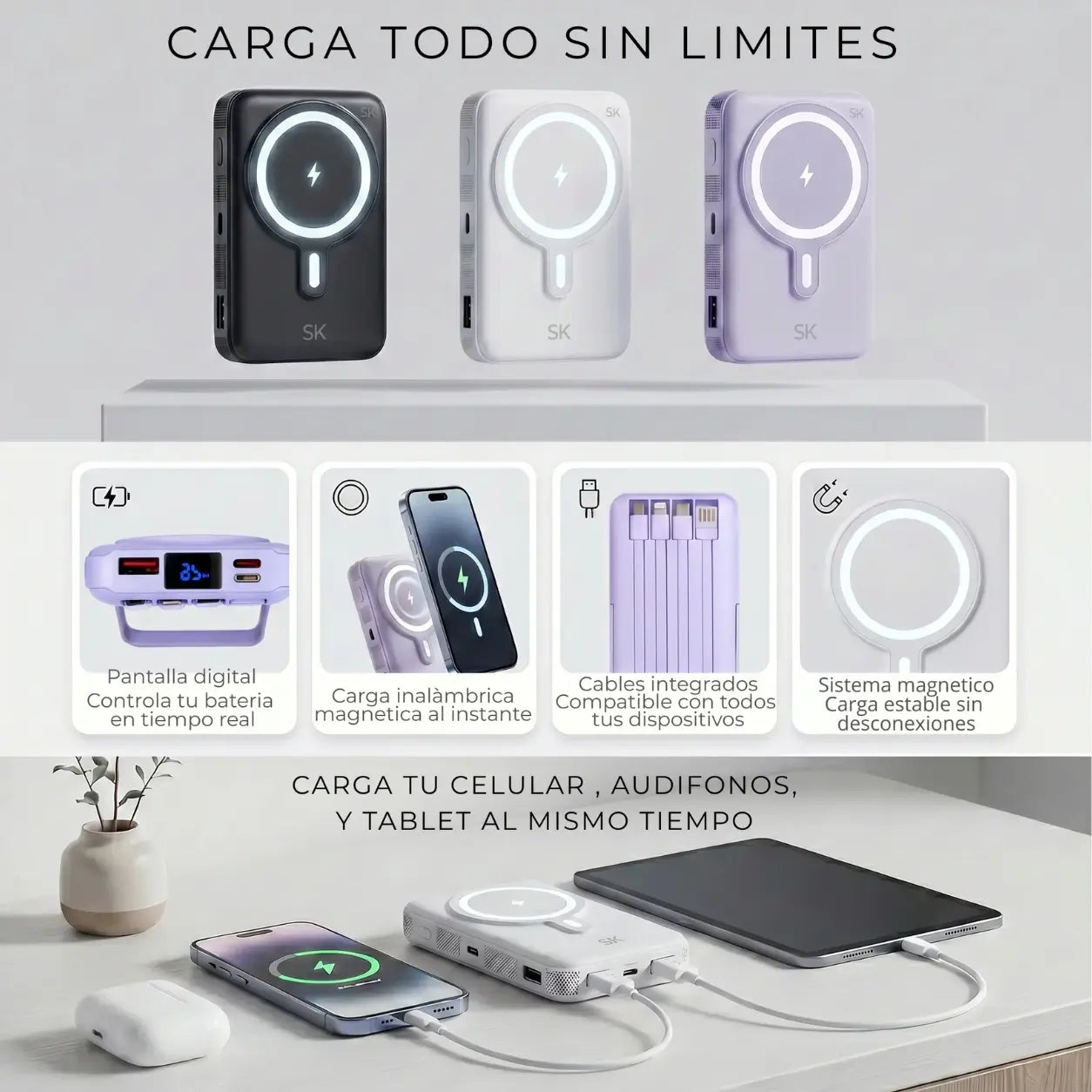 MagPower Go - Carga rápida sin buscar enchufe