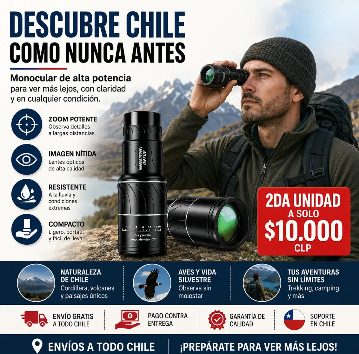 VisionMax 16X - Claridad total, alcance máximo en tu bolsillo