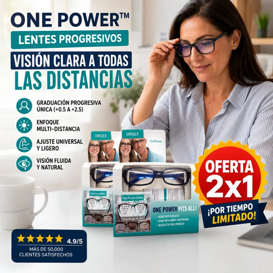 One Power - Lentes que se gradúan solos según lo que lees