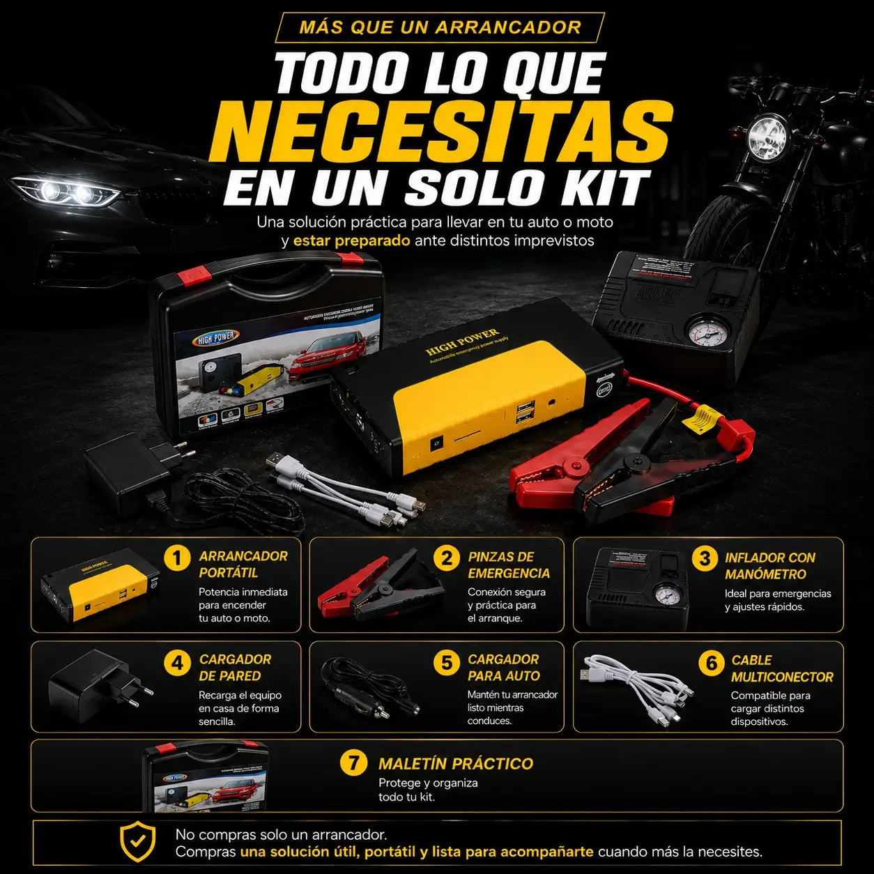 PowerRescue Pro - Tu auto arranca en segundos, sin ayuda