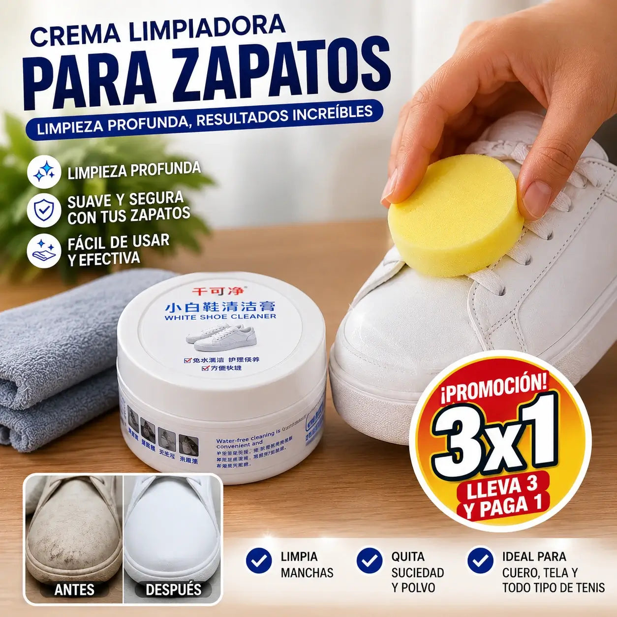 WhiteRevive - Borra las manchas sin arruinar tus zapatillas