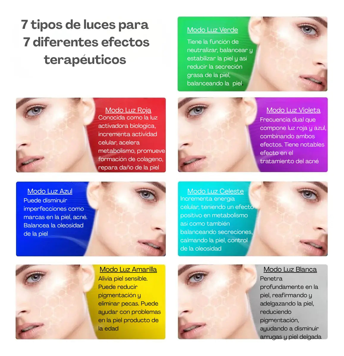 Mascaras De Terapia Facial Led ⚡El secreto de la piel joven