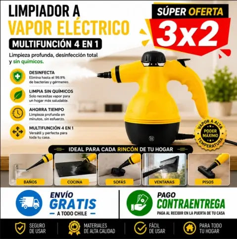 SteamPro - Limpia a fondo sin químicos en 3 minutos