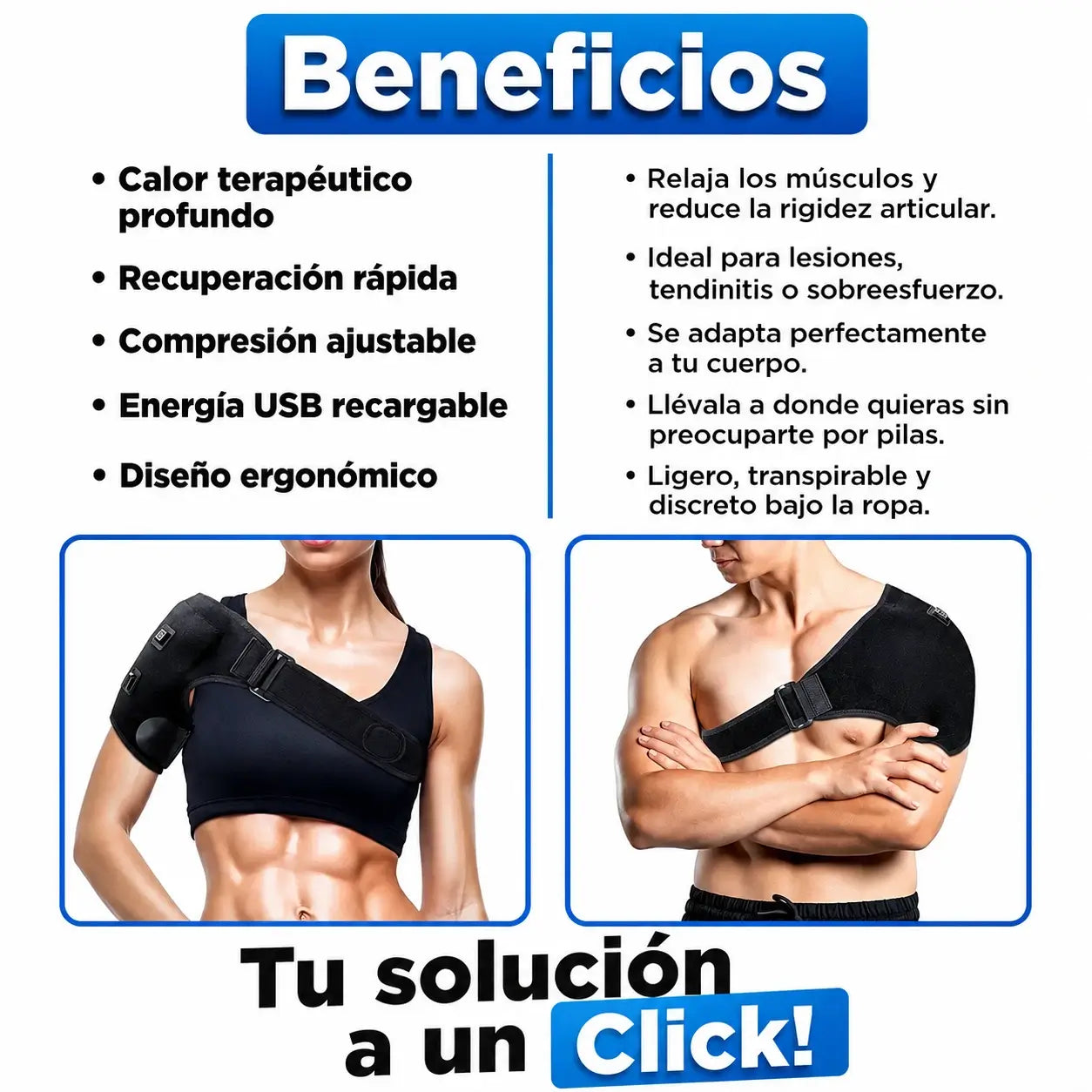 ThermoFlex Hombro - Calor preciso donde más duele