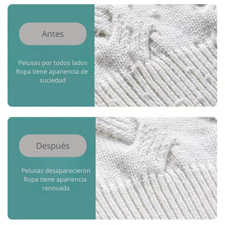 Removedor Pelusa Recargable - Dile adiós a las pelusas y usa tu ropa como nueva