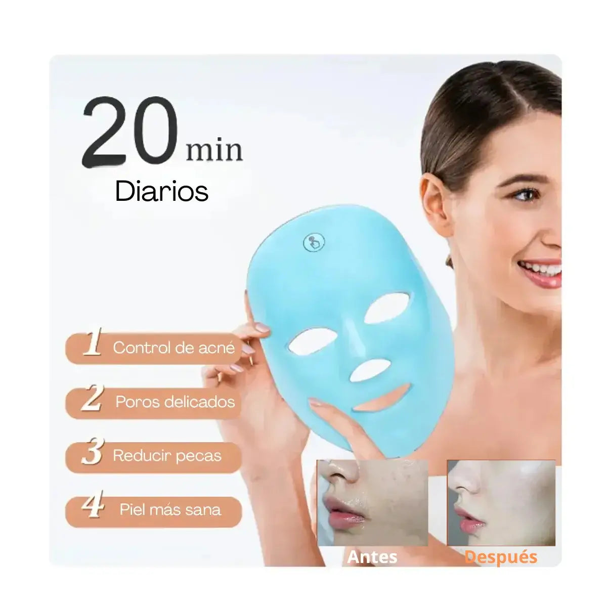 Mascaras De Terapia Facial Led ⚡El secreto de la piel joven