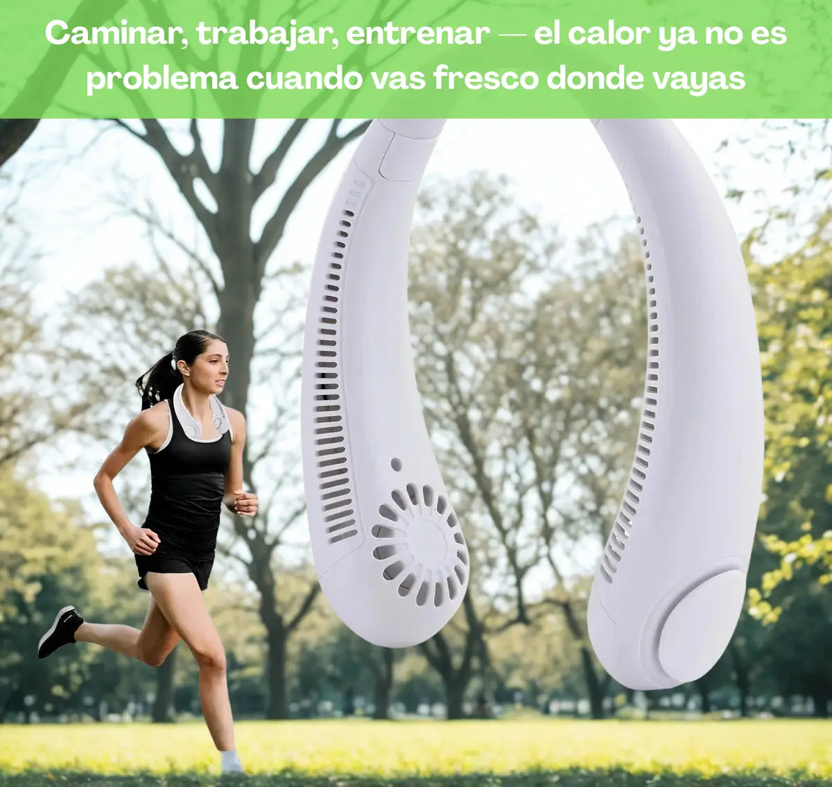 Ventilador de Cuello Recargable Pro 🔥 ¿El calor te tiene loco?