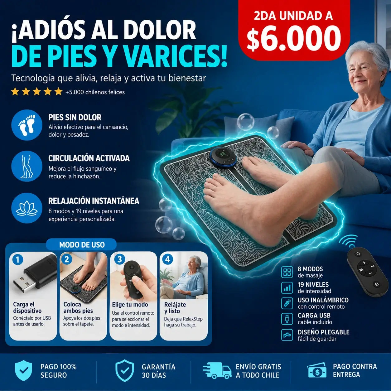 RelaxStep - Relaja tus pies sin mover un dedo