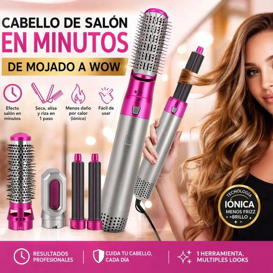 Cepillo Secador 5 en 1 - Versión PRO 🔥 Un cepillo, cuatro looks distintos