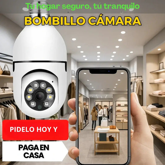 Cámara de vigilancia con bombilla 👉 Tu hogar seguro, tú tranquilo siempre