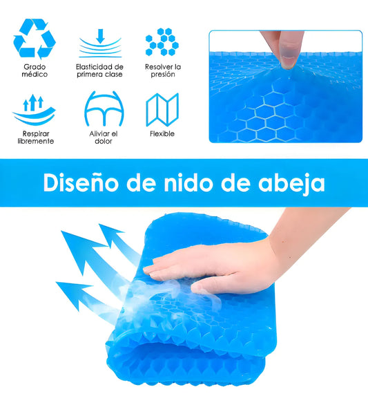 Cojín De Gel Flexible ✅ Soporte real para largas jornadas