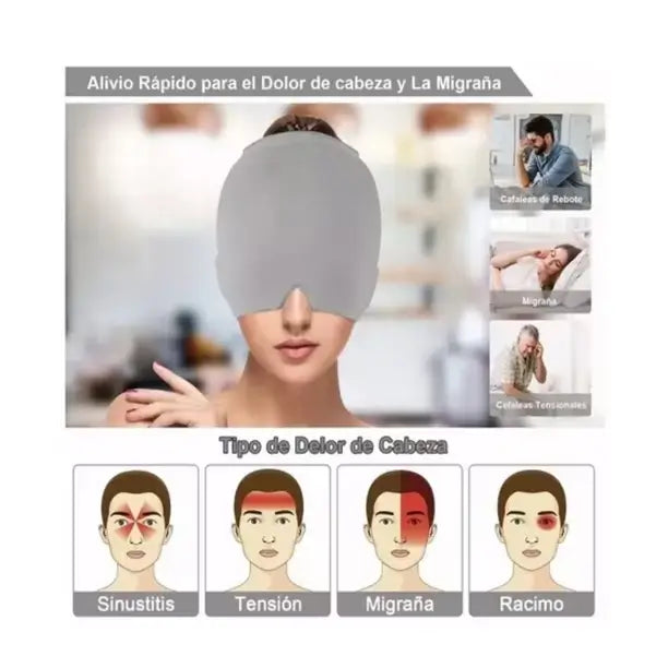 Gorro Gel Alivia Dolor Migraña ⚡El dolor que paraliza tu día tiene solución natural