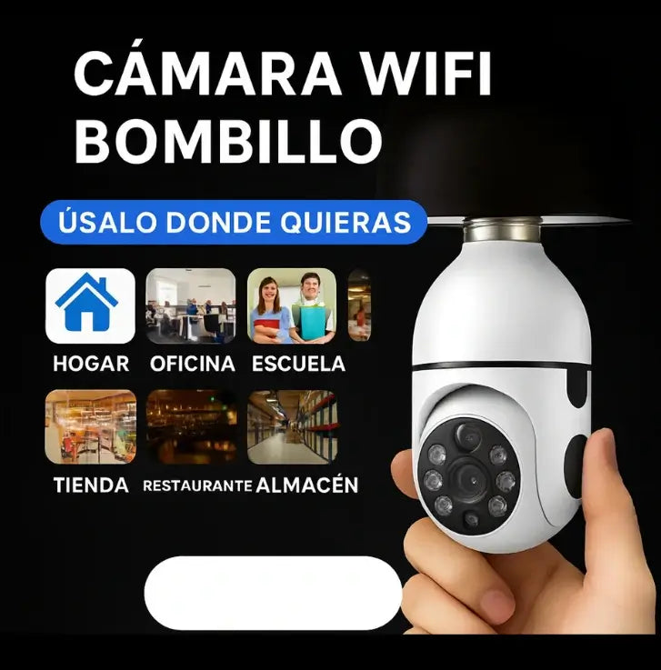 Cámara de vigilancia con bombilla 👉 Tu hogar seguro, tú tranquilo siempre