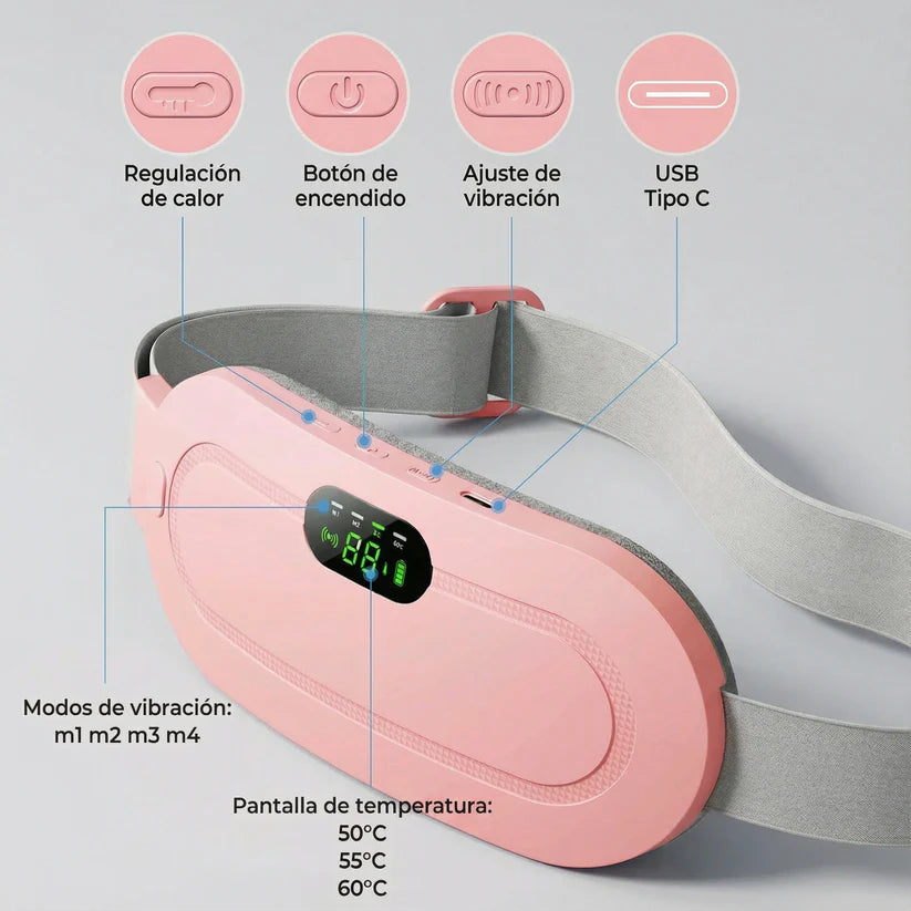 Cinturón Dolor Menstrual Térmico Masajes - Lo que toda mujer necesita