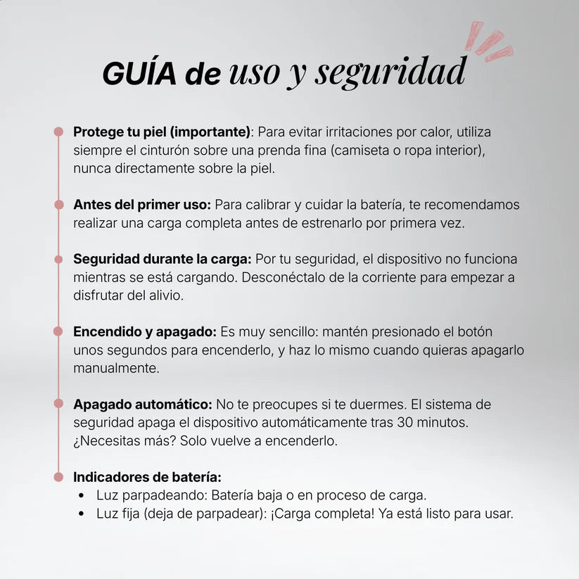 Cinturón Dolor Menstrual Térmico Masajes - Lo que toda mujer necesita