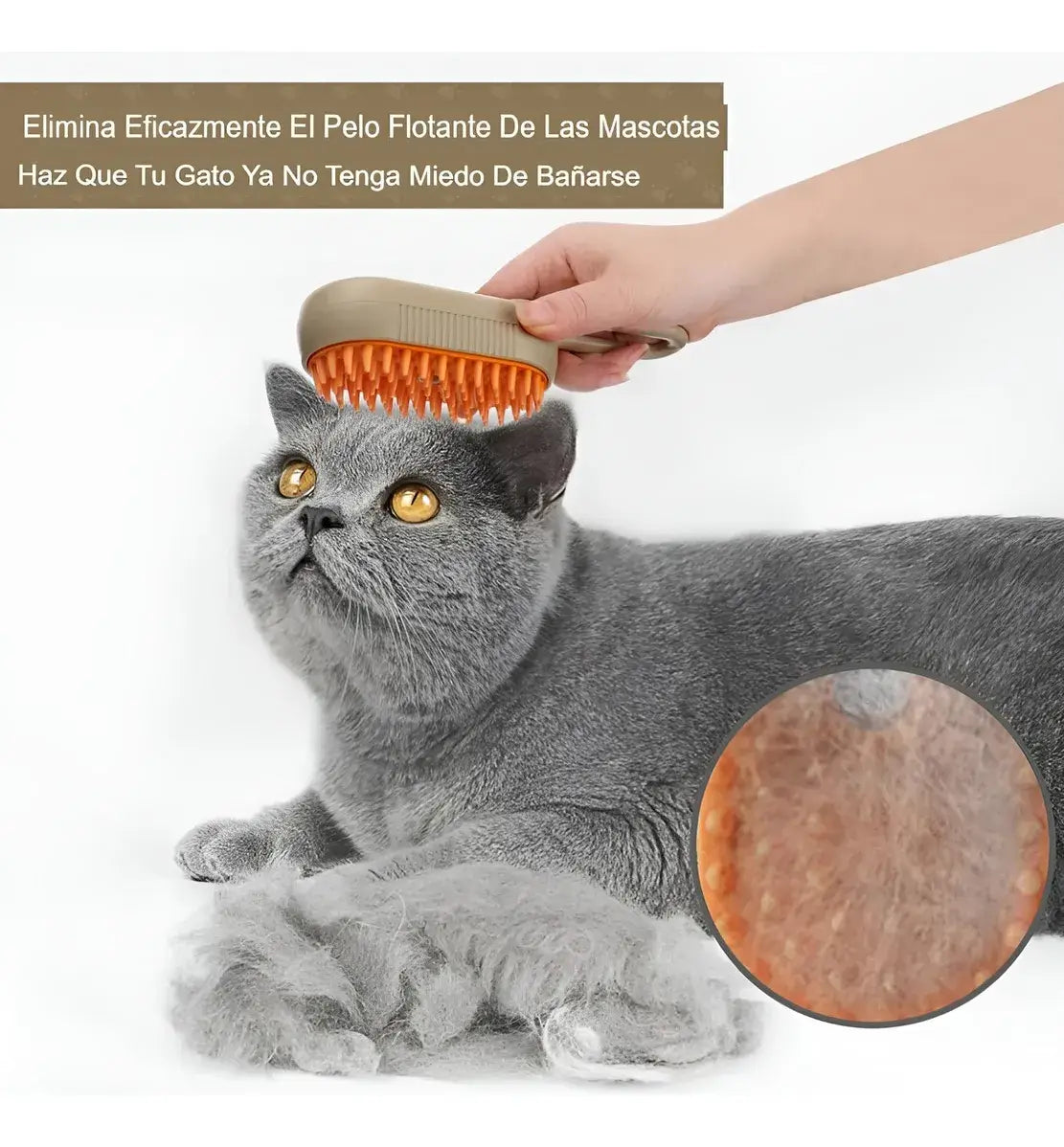 Cepillo de Vapor 3 en 1 Para Mascotas 🔥El favorito de tus peludos