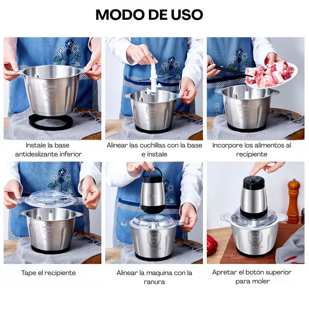 Picadora Eléctrica Dos Velocidades -  Tu cocina más fácil, tu familia más feliz