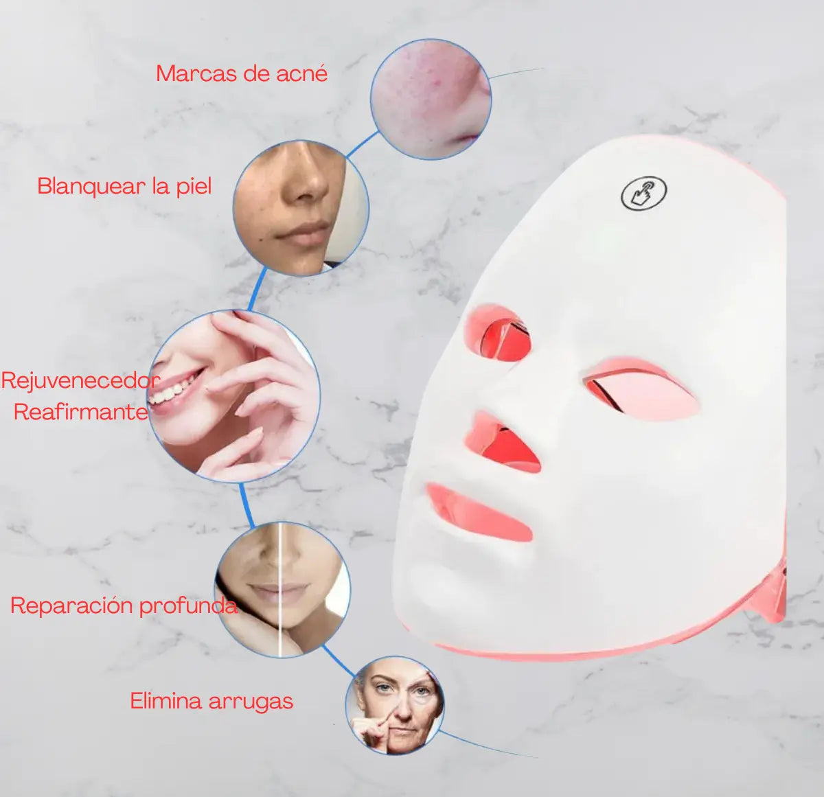 Mascaras De Terapia Facial Led ⚡El secreto de la piel joven