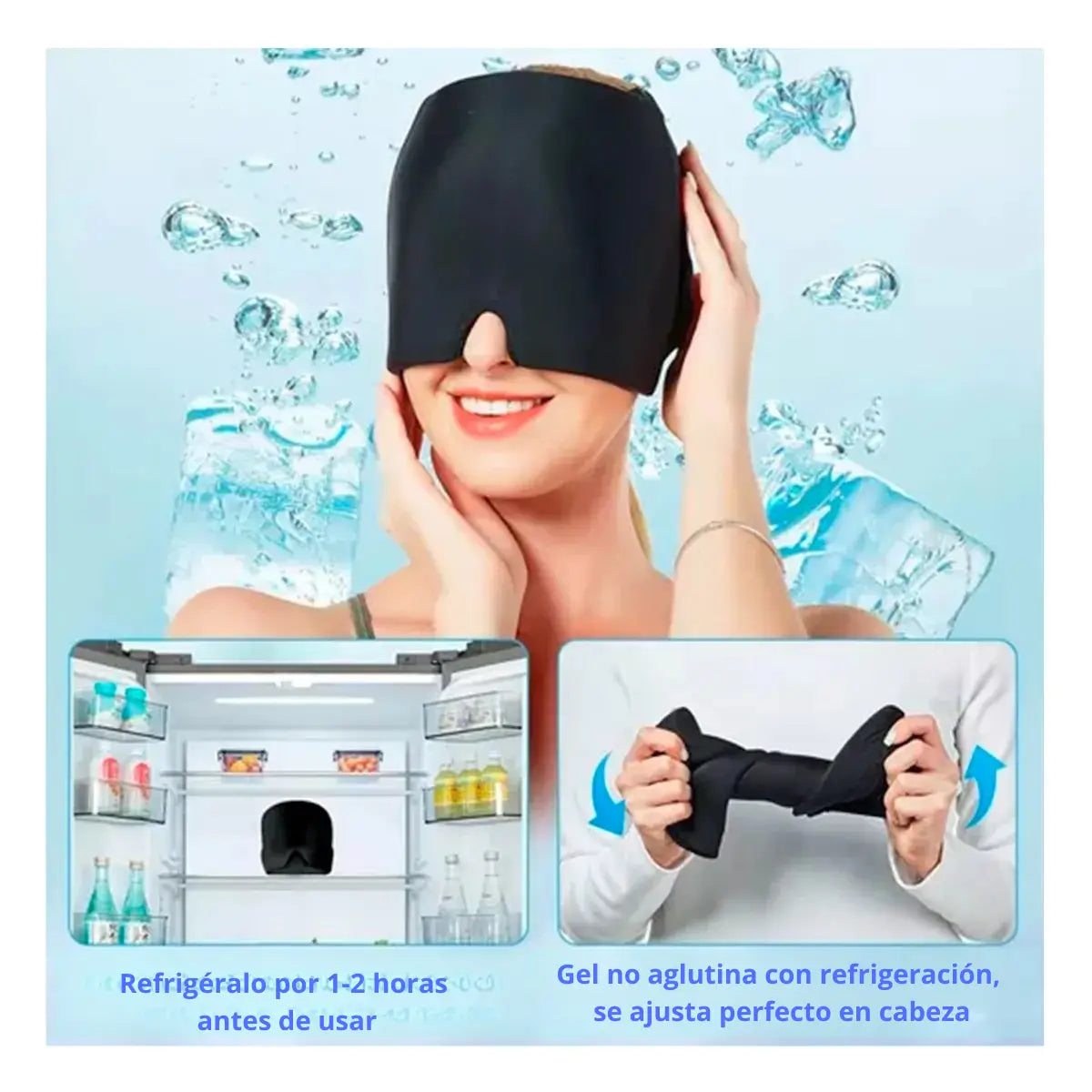 Gorro Gel Alivia Dolor Migraña ⚡El dolor que paraliza tu día tiene solución natural